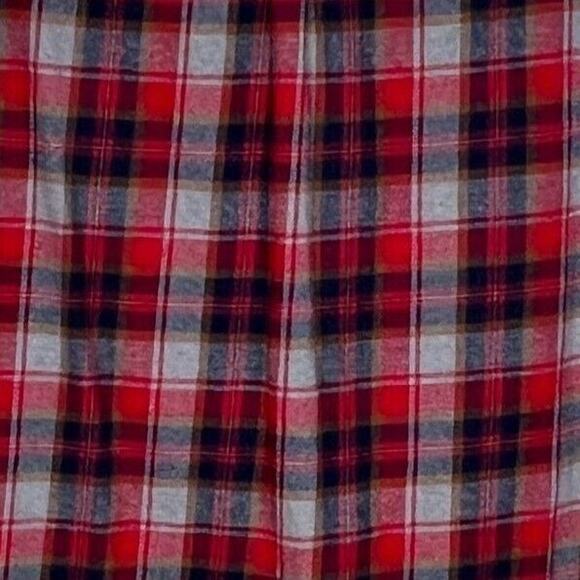 Eddie Bauer Shirt Men XLarge Red Gray Plaid Flannel Button Up Campcore Cabincore - Picture 5 of 7